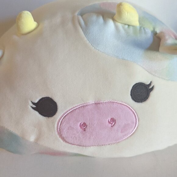 NWT 12" Candess Cow Squishmallows Stackable Farm Squad Pastel Plush Animal - Picture 3 of 11